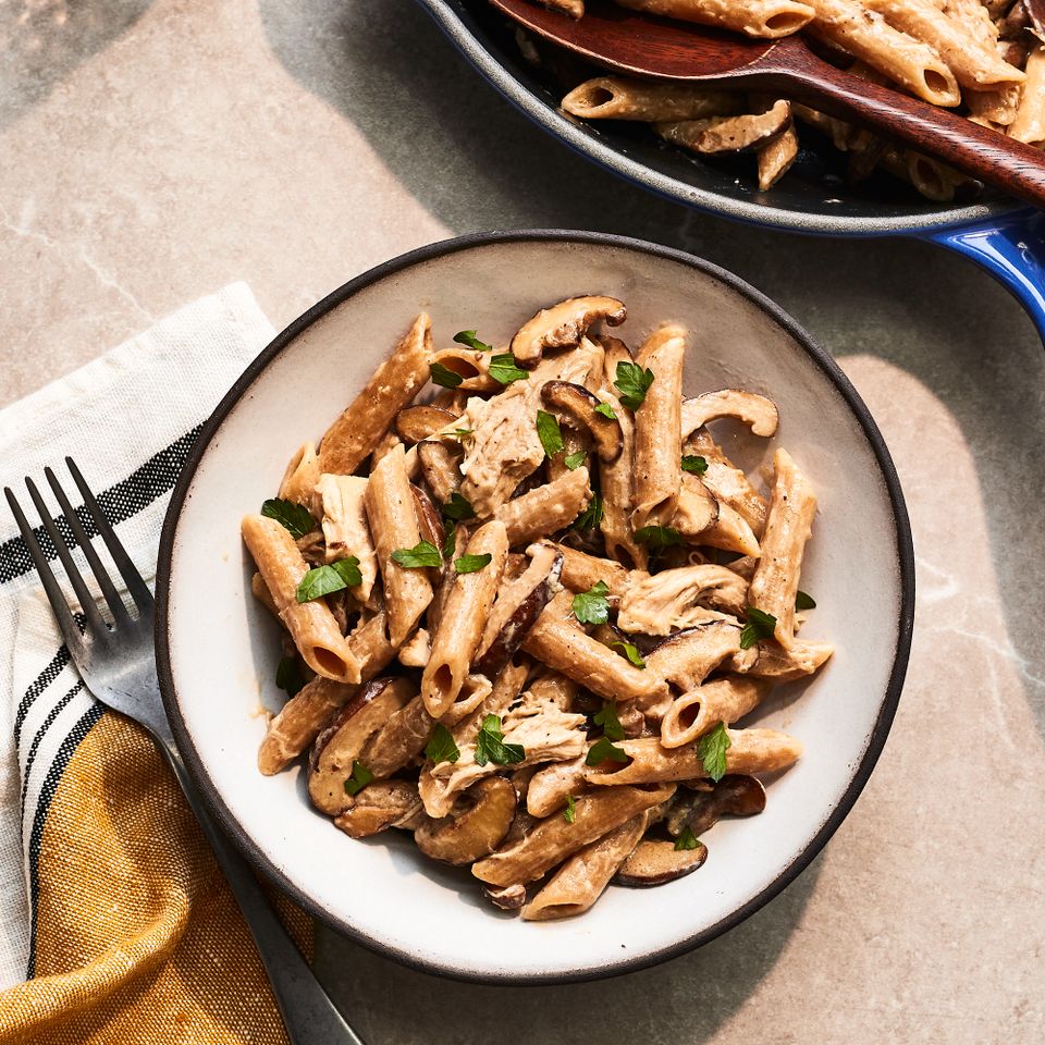 One-Pot Creamy Chicken & Mushroom Pasta Credit: Victor Protasio