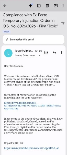 YouTubers get legal notices over negative Toxic reviews