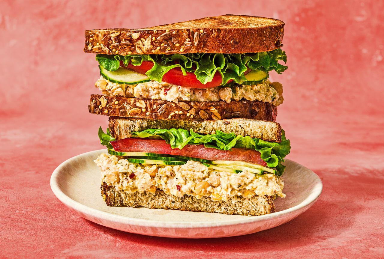 A recipe image of Chickpea-Cucumber Sandwich Credit: Photographer: Ali Redmond.