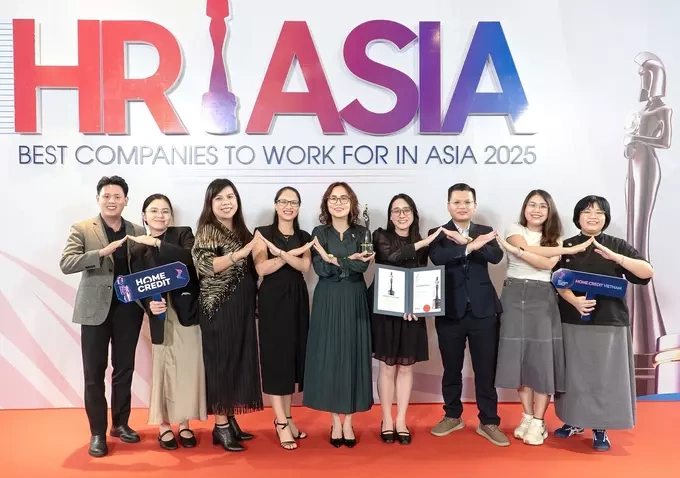 Home Credit HR Asia recognized Home Credit by HR Asia as one of the Best Companies to Work for in Asia for the fifth consecutive year. Photo courtesy of the company