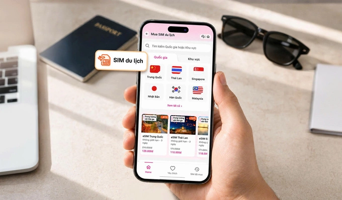 MoMo integrates eSIM coverage across more than 200 countries alongside a range of services designed to support Vietnamese users traveling and working abroad. Photo courtesy of MoMo