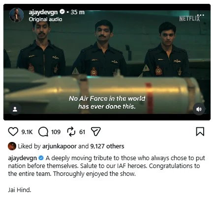 Operation Safed Sagar wins praise from Ajay Devgn, Karan Johar