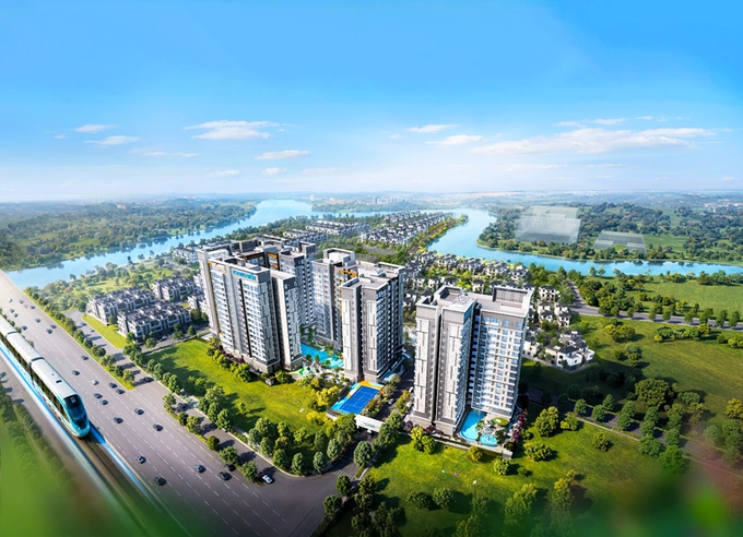 Gladia Heights will add 616 apartments and 23 commercial units to the area adjacent to Thu Thiem. Photo courtesy of the developer