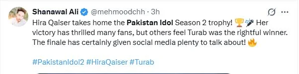 Pakistan Idol Season 2: Hira Qaiser’s victory leaves internet divided