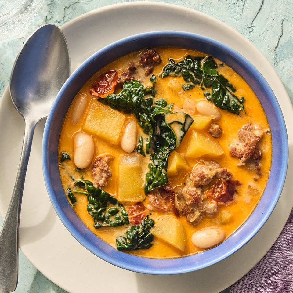 Recipe image of Million Dollar Soup. Credit: Photographer: Fred Hardy.