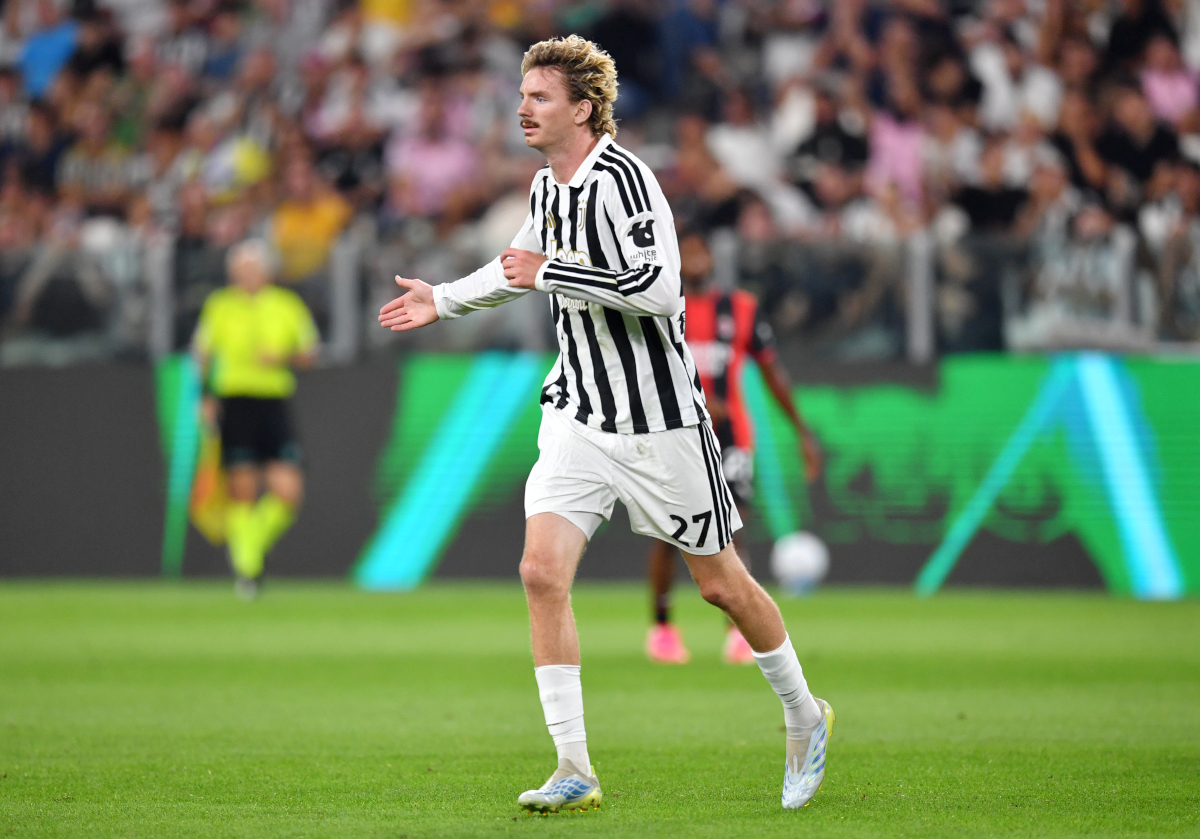 TURIN, ITALY - SEPTEMBER 06: Nick Woltemade of Juventus looks on during the Serie A match between Juventus and AC Milan at Allianz Stadium on September 06, 2026 in Turin, Italy. (Photo by Valerio Pennicino/Getty Images)