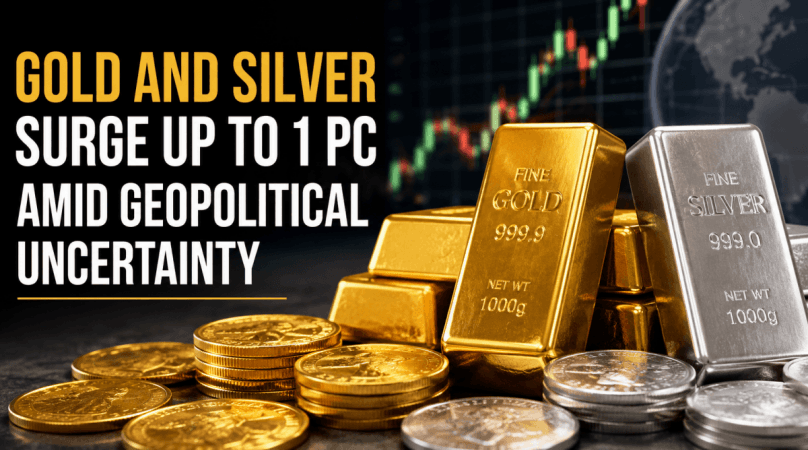 Gold and silver surge up to 1 pc amid geopolitical uncertainty