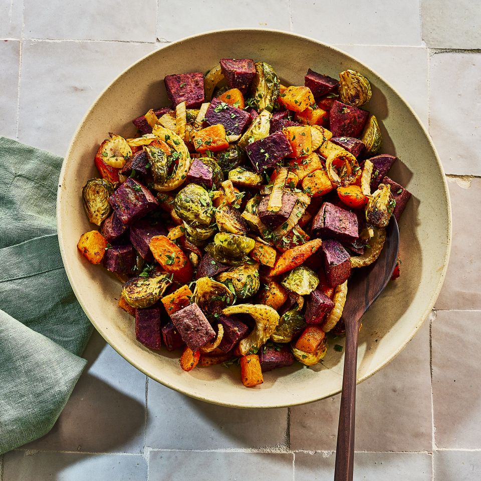 Anti-Inflammatory Sheet-Pan Roasted Veggies image Credit: Heami Lee, Food Stylist: Emily Nabors Hall, Prop Stylist: Christine Keeley