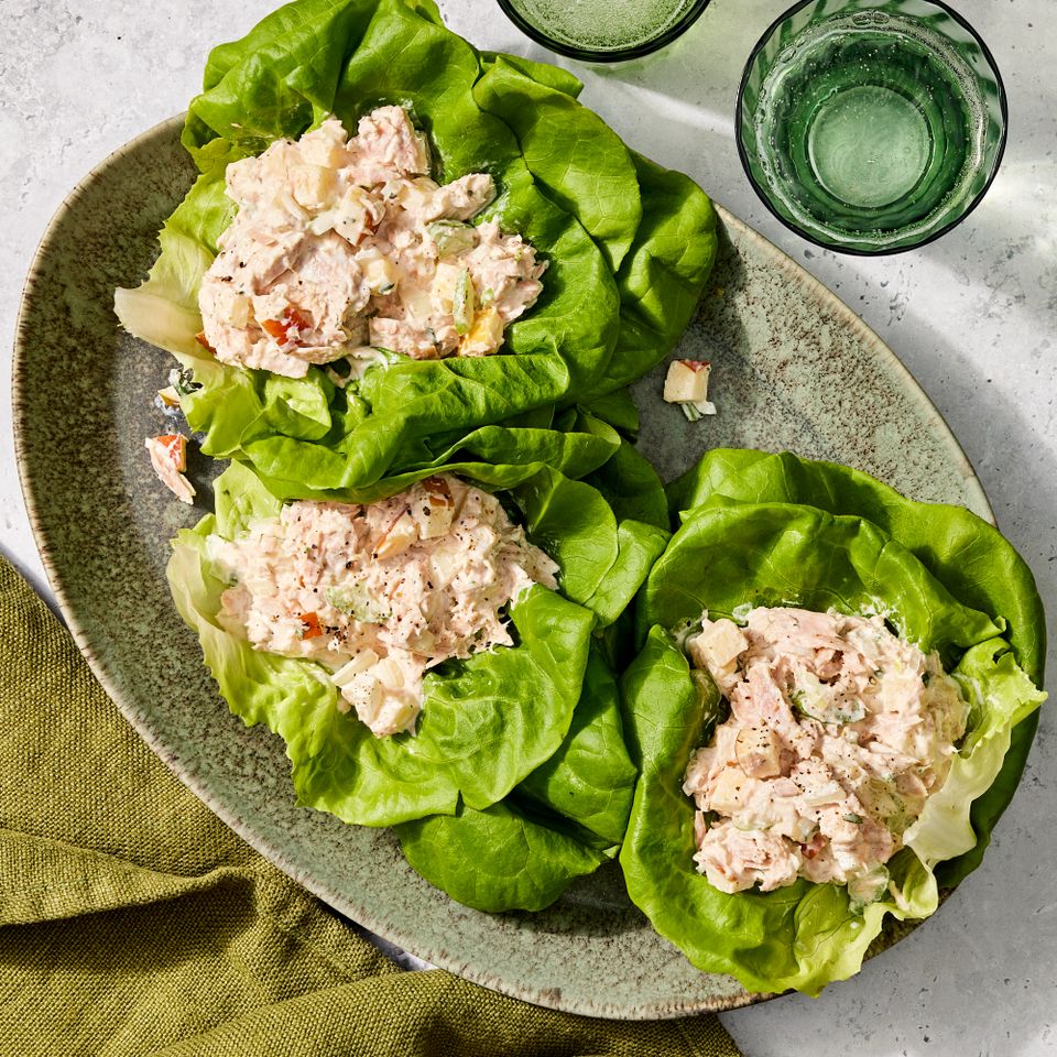 Anti-Inflammatory Tuna Salad Lettuce Wraps Credit: Heami Lee, Food Stylist: Emily Nabors Hall, Prop Stylist: Christine Keeley