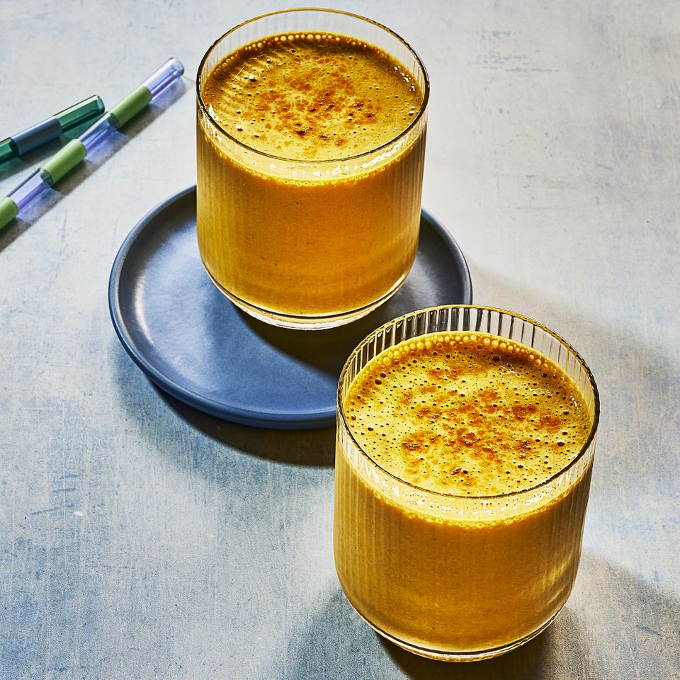 Inflammation Issue: This No-Added-Sugar Golden Milk-Shake Is Packed with Anti-Inflammatory Ingredients Credit: Heami Lee, Food Stylist: Emily Nabors Hall, Prop Stylist: Christine Keeley
