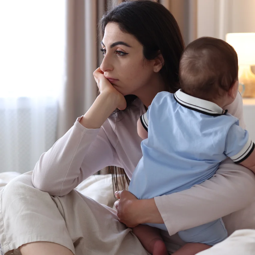new mother who appears emotionally tough but is actually struggling says I don't even know what I need