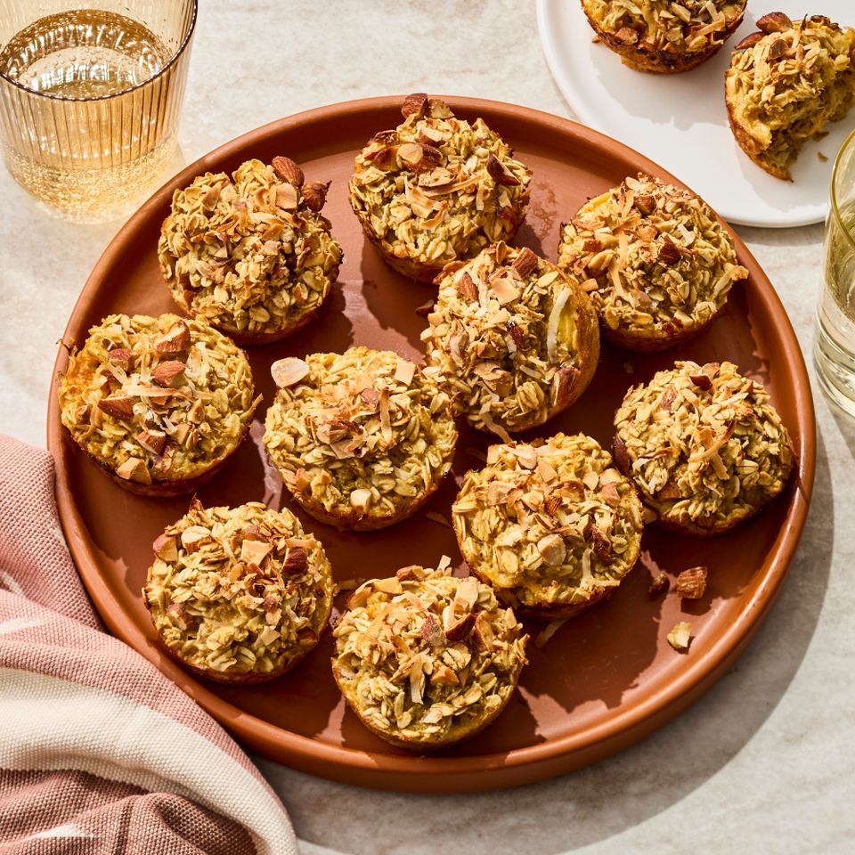 an image of the Passion Fruit Oatmeal Cakes Credit: Photographer: Brittney Cottrell, Food Stylist: Chelsea Zimmer, Prop Stylist: Christina Daley