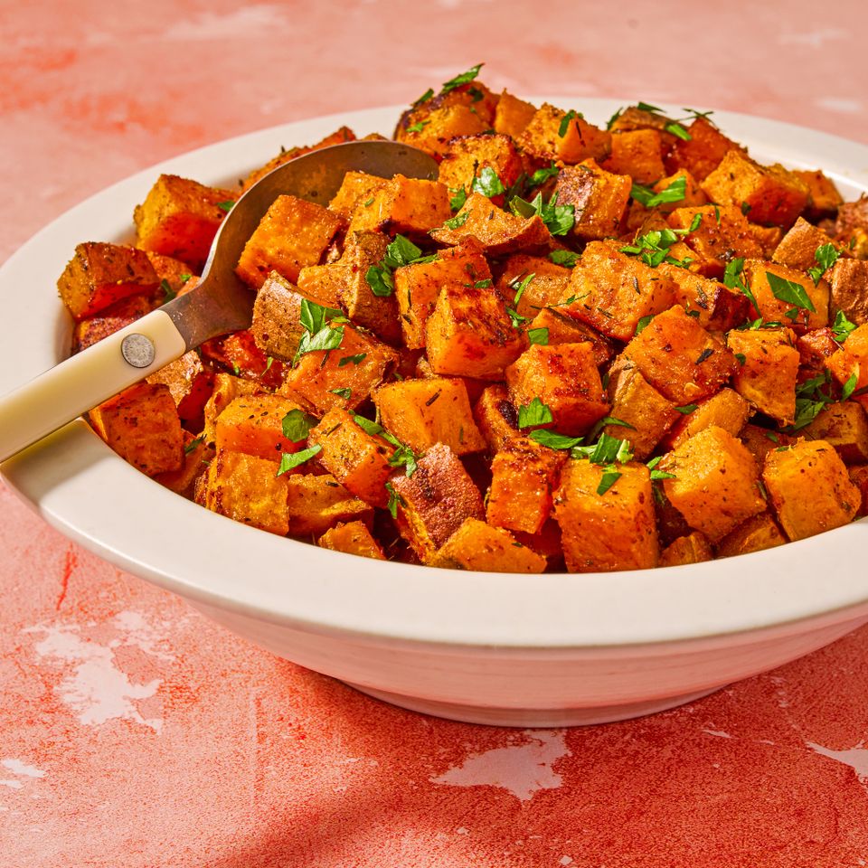an image of the Spice-Roasted Sweet Potatoes Credit: Ali Redmond