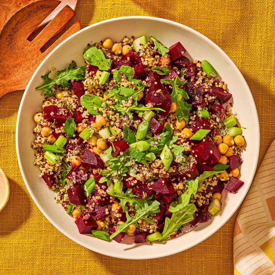 an image of the Chickpea, Beet & Quinoa Salad Credit: Ali Redmond