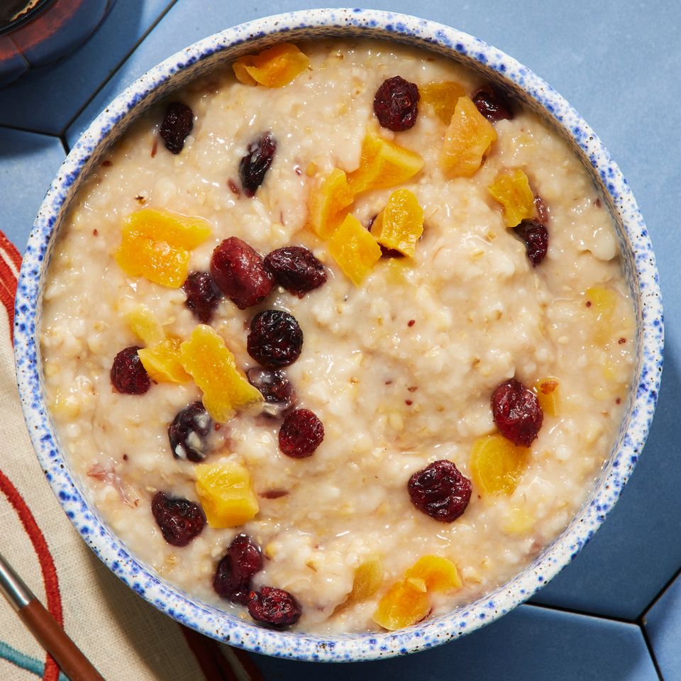 an image of the Slow-Cooker Oatmeal Credit: Photographer: Jacob Fox, Food Stylist: Holly Dreesman, Food Stylist: Breanna Ghazali