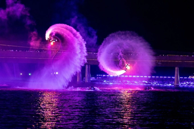 Eight Flyboard performers will take part in the new season. Photo courtes of Sun Group