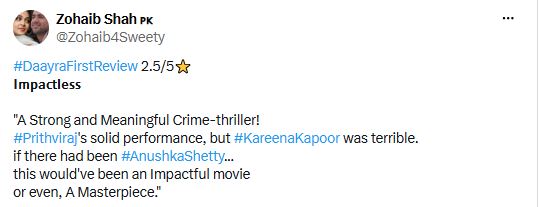 ‘Daayra’ review: Kareena Kapoor, Prithviraj’s crime thriller gets mixed reactions