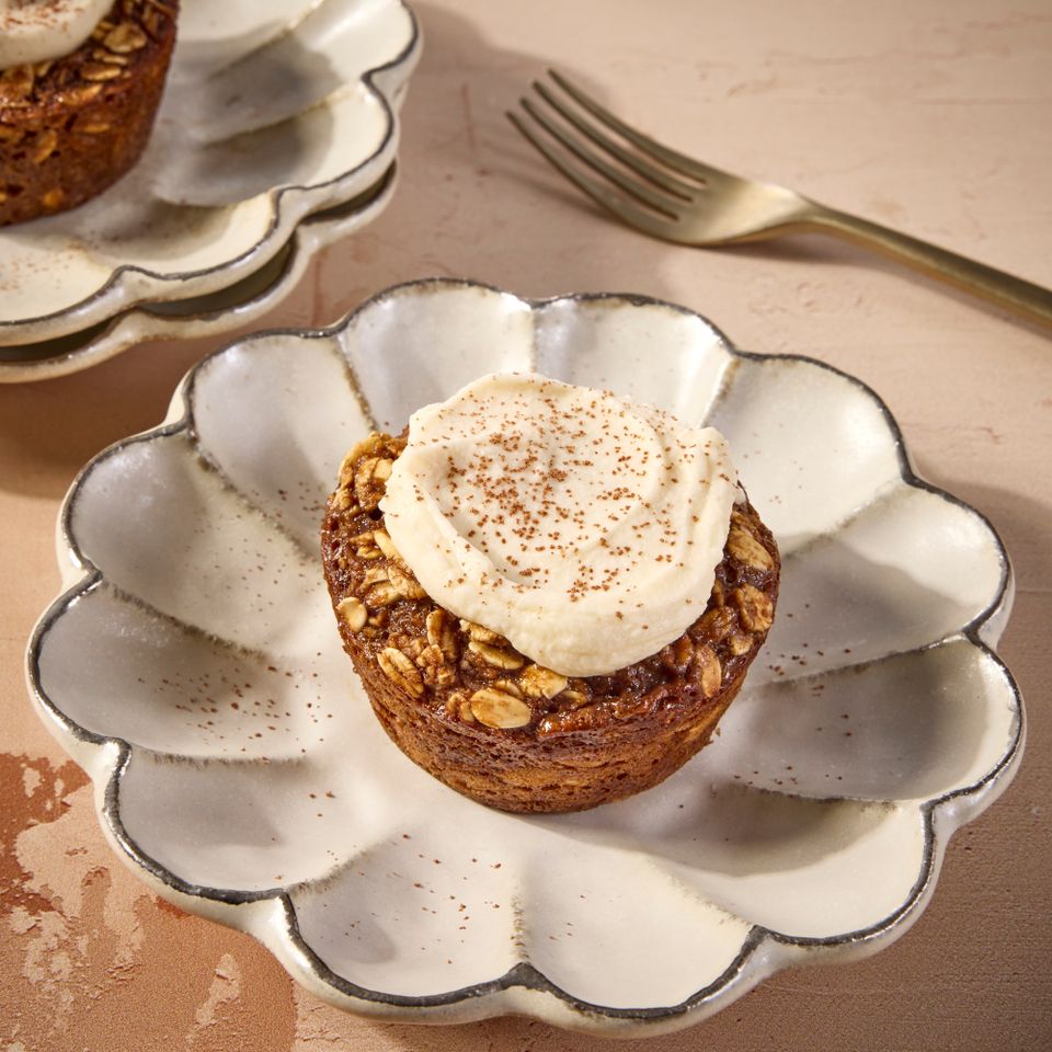 an image of the Tiramisu-Inspired Oatmeal Cakes Credit: Photographer: Jen Causey, Food Stylist: Emily Nabors Hall, Prop Stylist: Priscilla Montiel