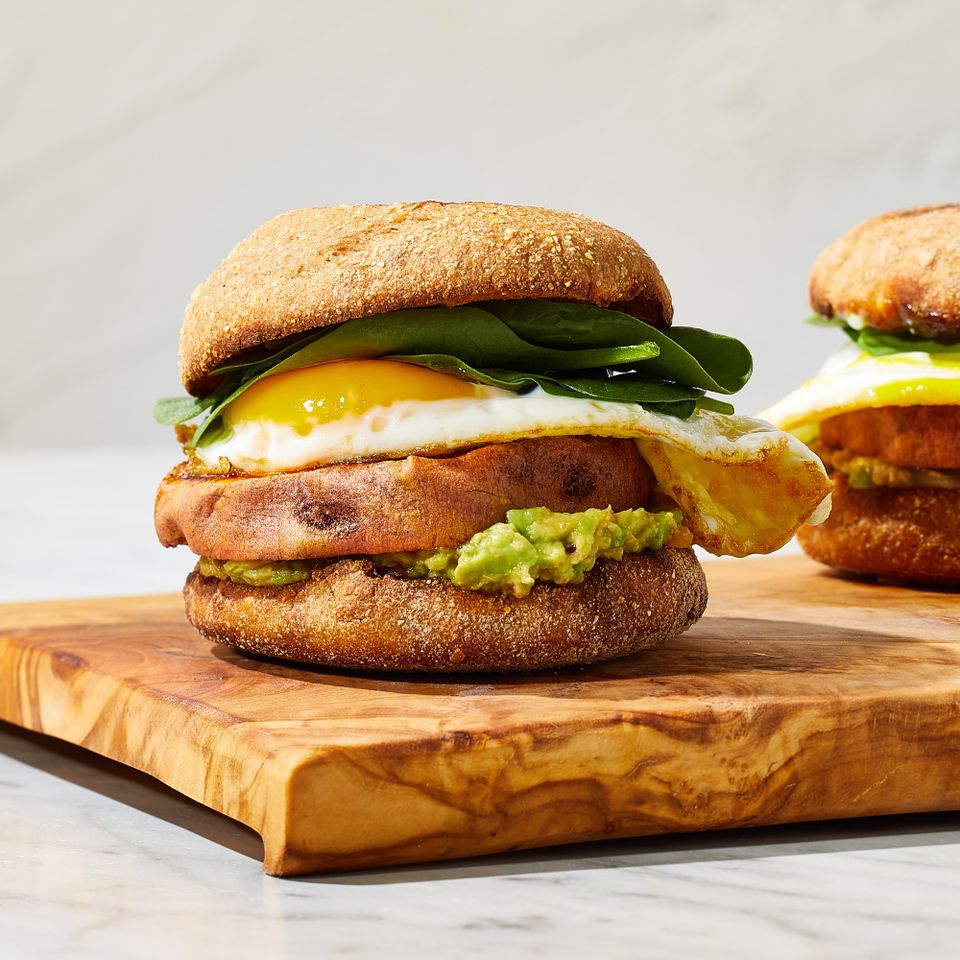 Roasted Sweet Potato Breakfast Sandwich Credit: Brie Goldman