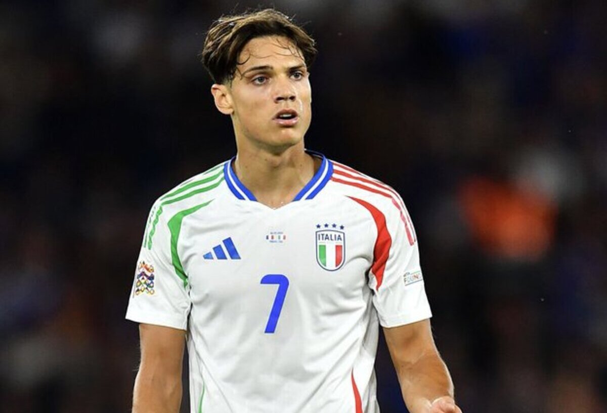 Samuele Ricci of Torino on full senior Italy debut - 1-3 victory away against France.
