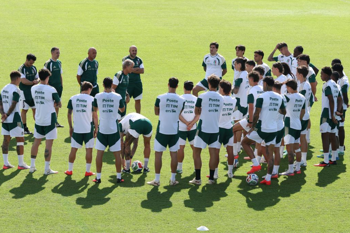 Italy training session overseen by coach Roberto Mancini in September 2026 (figc.it)