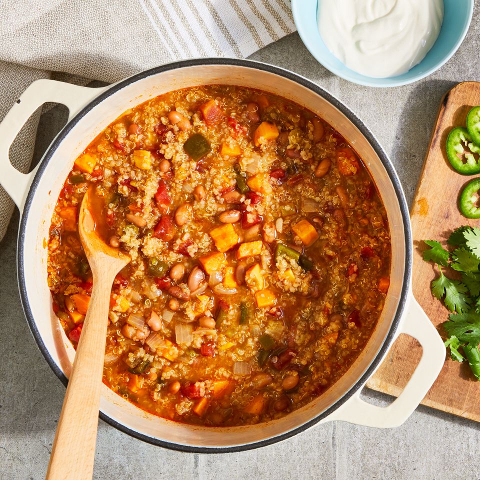 Quinoa Chili with Sweet Potatoes Credit: Jennifer Causey