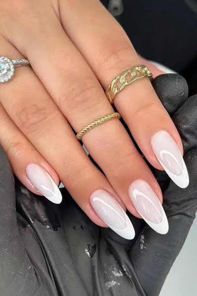 Step-by-step milky manicure at home for Durga Puja