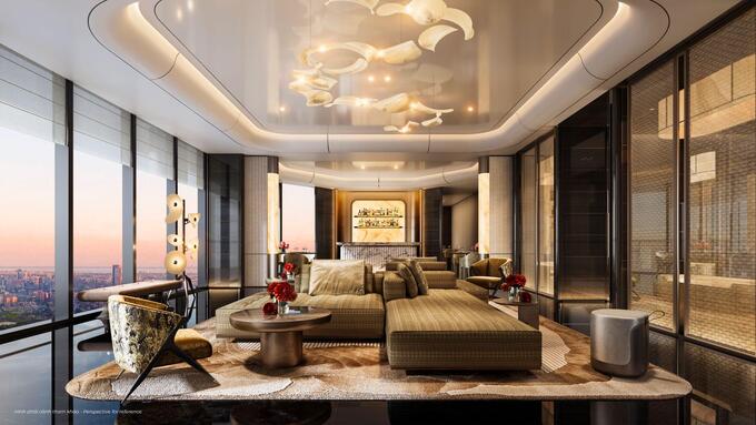An artists impression of a living space at Triton Crown. Photo courtesy of Phu My Hung