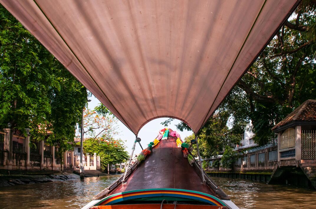 Thai long tail boat in 'River of Kings' Thai long tail boat in 'River of Kings'