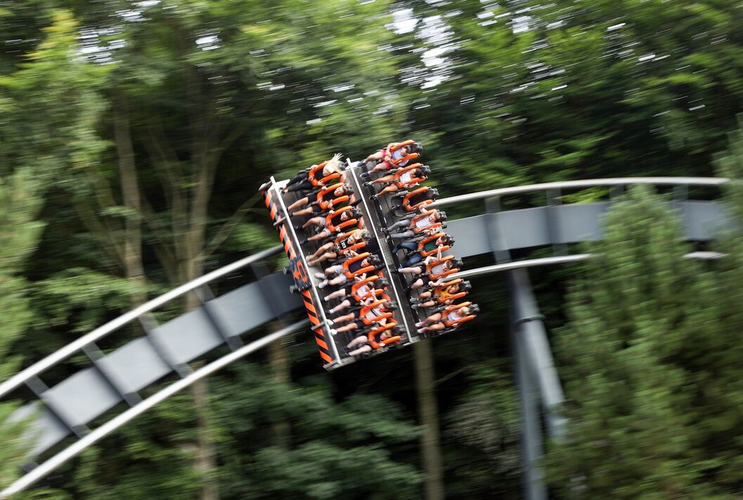 The thrilling Oblivion ride at Alton Towers