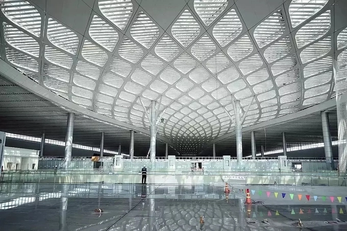 Long Thanh Airport terminal under construction in September 2026. Photo by Read/Phuoc Tuan