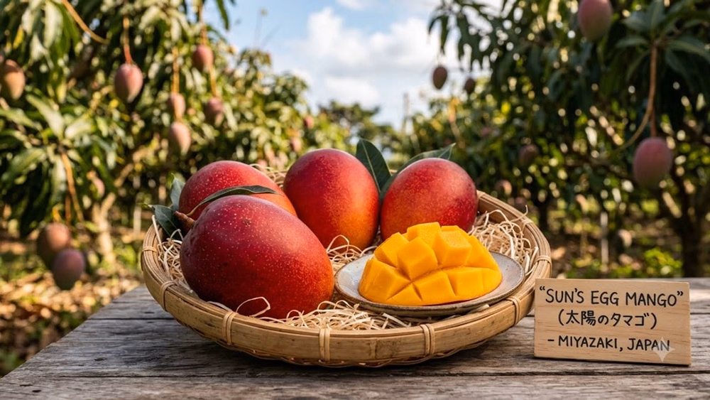 Taiyo no Tamago Mango (Japan): This is a famous and special mango of Japan, which turns red-orange in color when ripe. Due to its egg-like shape it is also called 'Egg of the Sun'. Its price ranges from 100 to 200 dollars per piece.