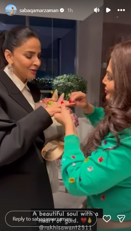 Rakhi Sawant makes Saba Qamar’s Dubai visit extra special with surprise