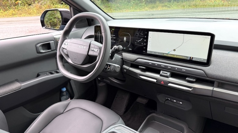 2027 Kia EV3 steering wheel and dashboard
