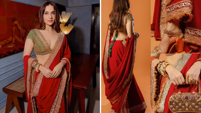 gota border saree