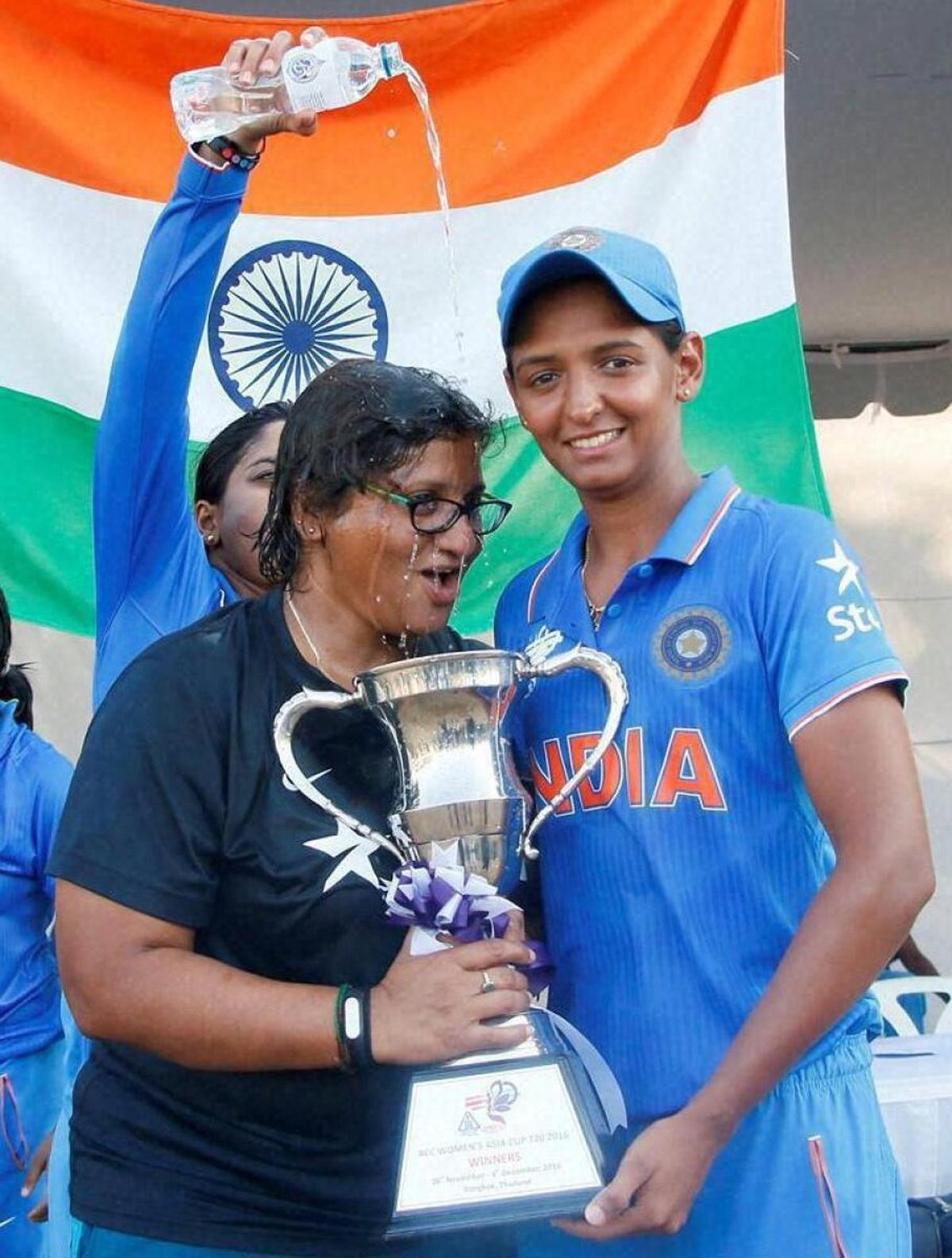 Purnima Rau (left) first selected Harmanpreet for an exposure tour of Australia in 2007. Purnima Rau (left) first selected Harmanpreet for an exposure tour of Australia in 2007.