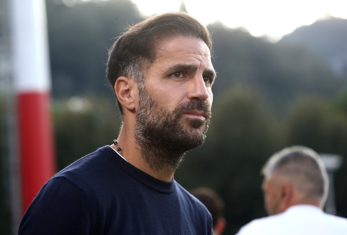 COMO, ITALY - SEPTEMBER 14: Cesc Fabregas, Manager of Como 1907, looks on during the Serie A match between Como 1907 and Parma Calcio at Giuseppe Sinigaglia Stadium on September 14, 2026 in Como, Italy. (Photo by Marco Luzzani/Getty Images)