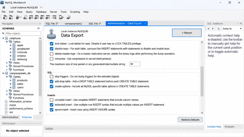 MySQL 7 MySQL