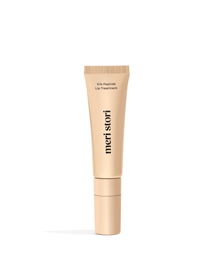 Meri Stori Silk Peptide Lip Treatment tube on a white background.