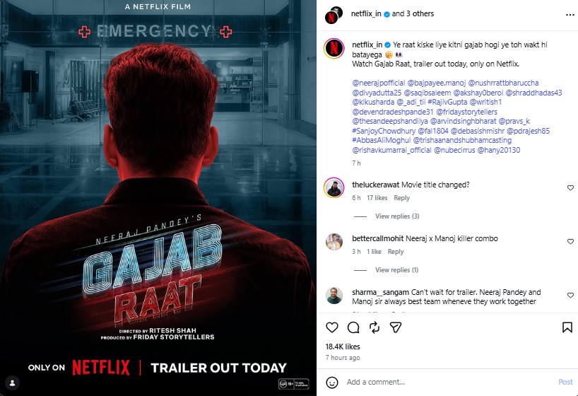 Manoj Bajpayees Ghooskhor Pandat retitled Gajab Raat after casteism row