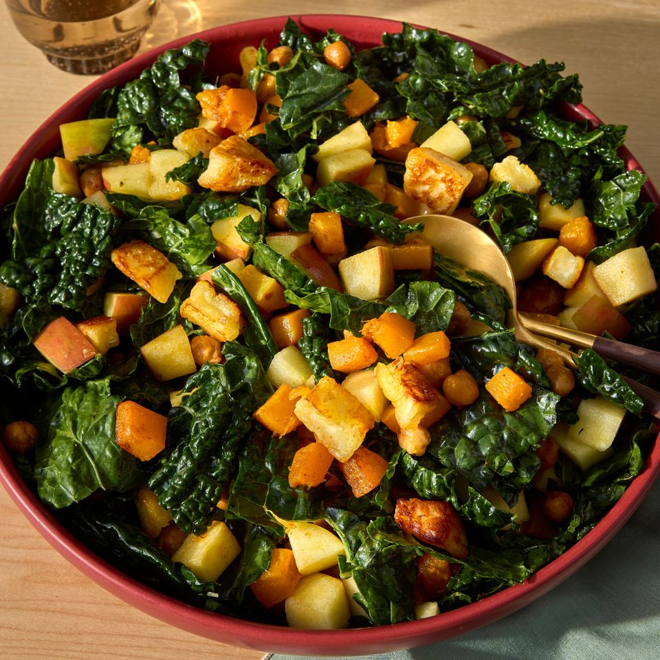 A recipe image of Finely Chopped Fall Salad. Credit: Photographer: Jen Causey.
