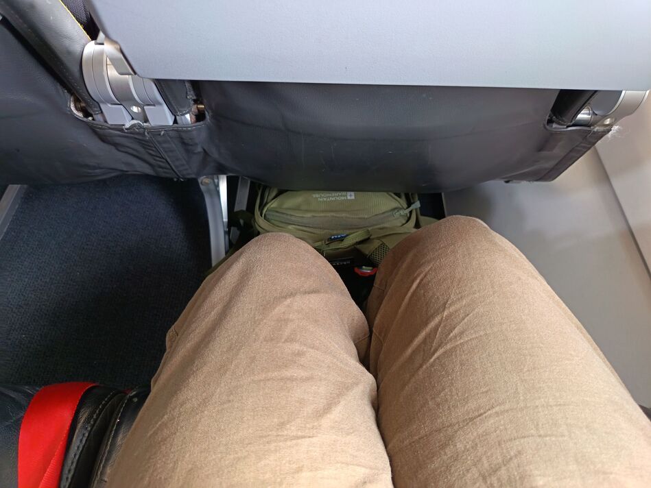 The seats are your classic low-cost width and amount of legroom.