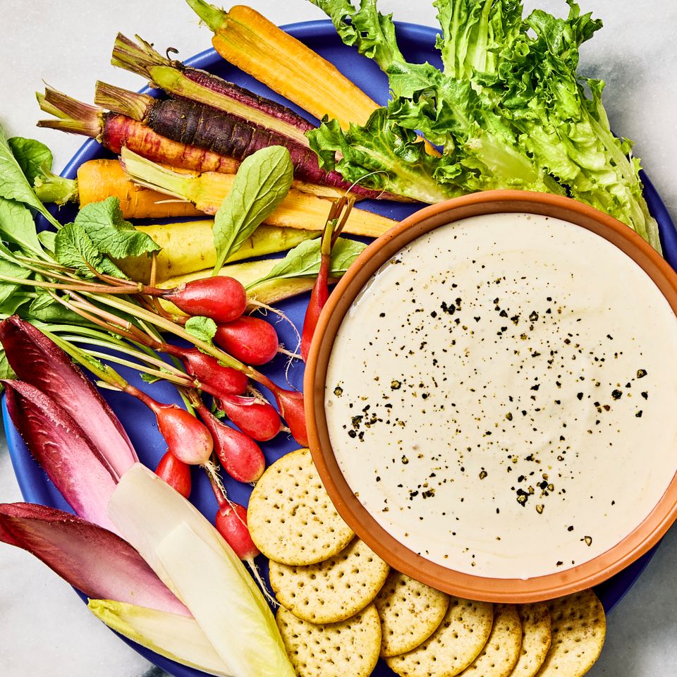 an image of the High-Protein Caesar Dip Credit: Photographer: Morgan Hunt Glaze, Prop Stylist: Claire Spollen, Food Stylist: Chelsea Zimmer