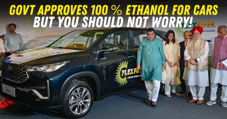 indian govt approves E100 100 percent ethanol for cars featured.jpg