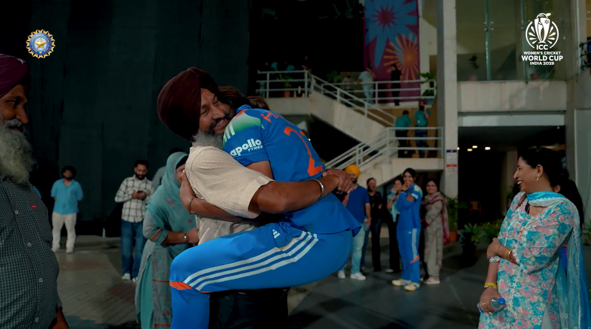 Harmanpreet running to her father and Bhullar lifting her up like she was five again was among the unforgettable frames of India’s World Cup triumph. Harmanpreet running to her father and Bhullar lifting her up like she was five again was among the unforgettable frames of India’s World Cup triumph.