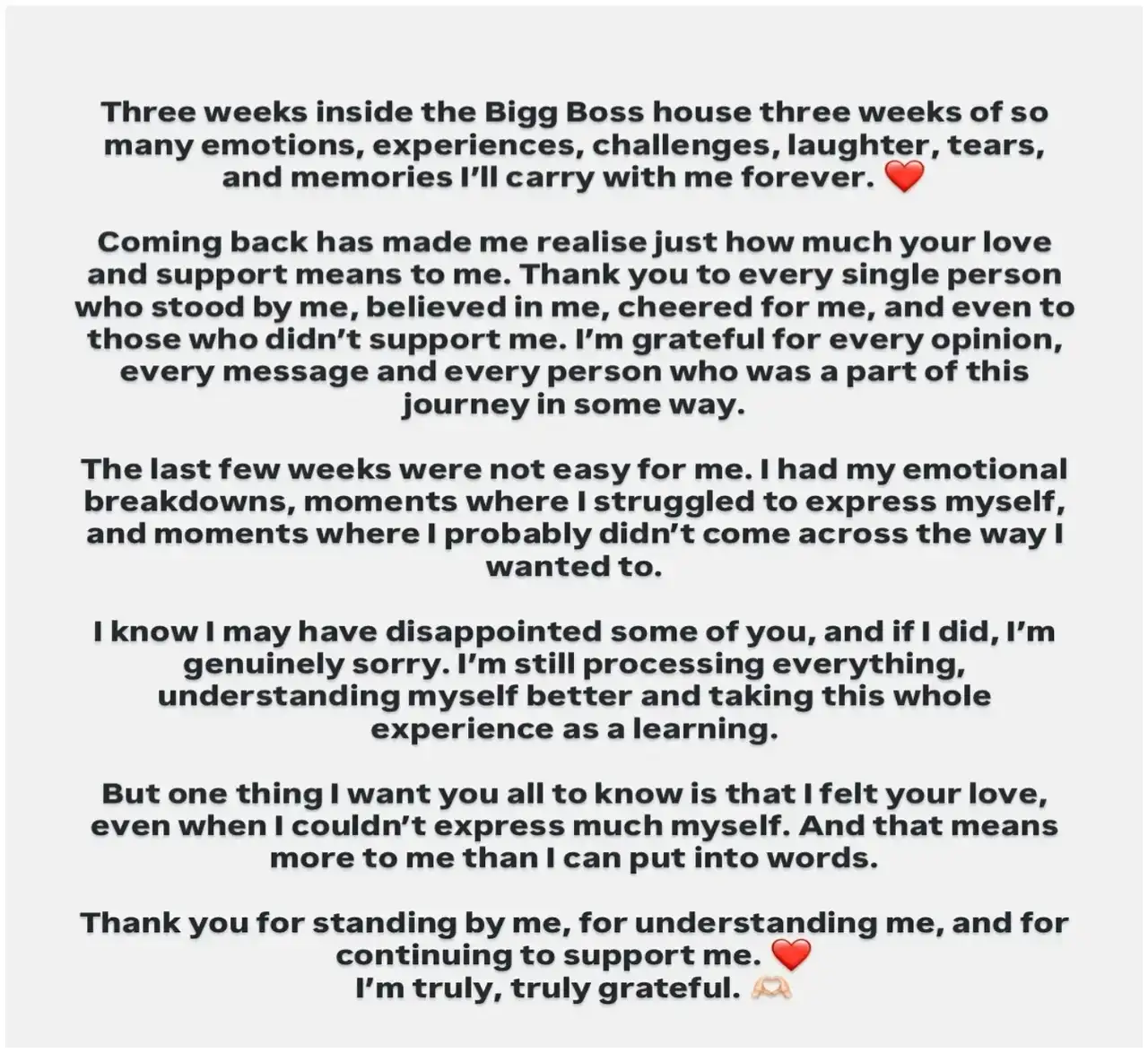 Isha Rikki shares her experience after coming out of Bigg Boss 20
