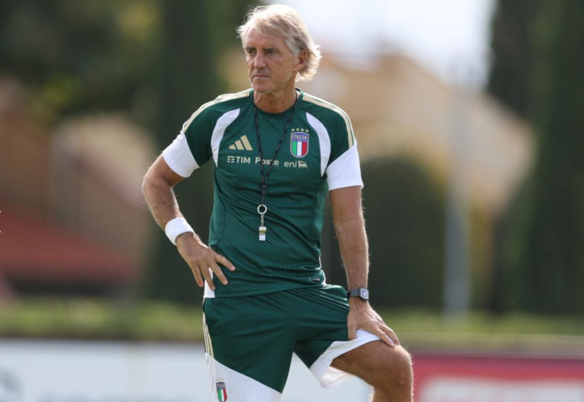 Roberto Mancini at the Italy training session in September 2026 (figc.it)