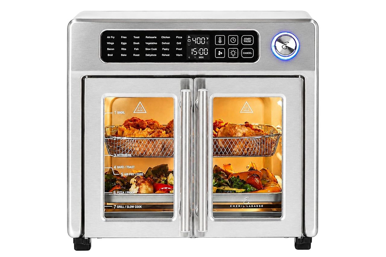 Emeril Lagasse 26 qt French Door Multi-Function Air Fryer Toaster Oven Credit: Amazon